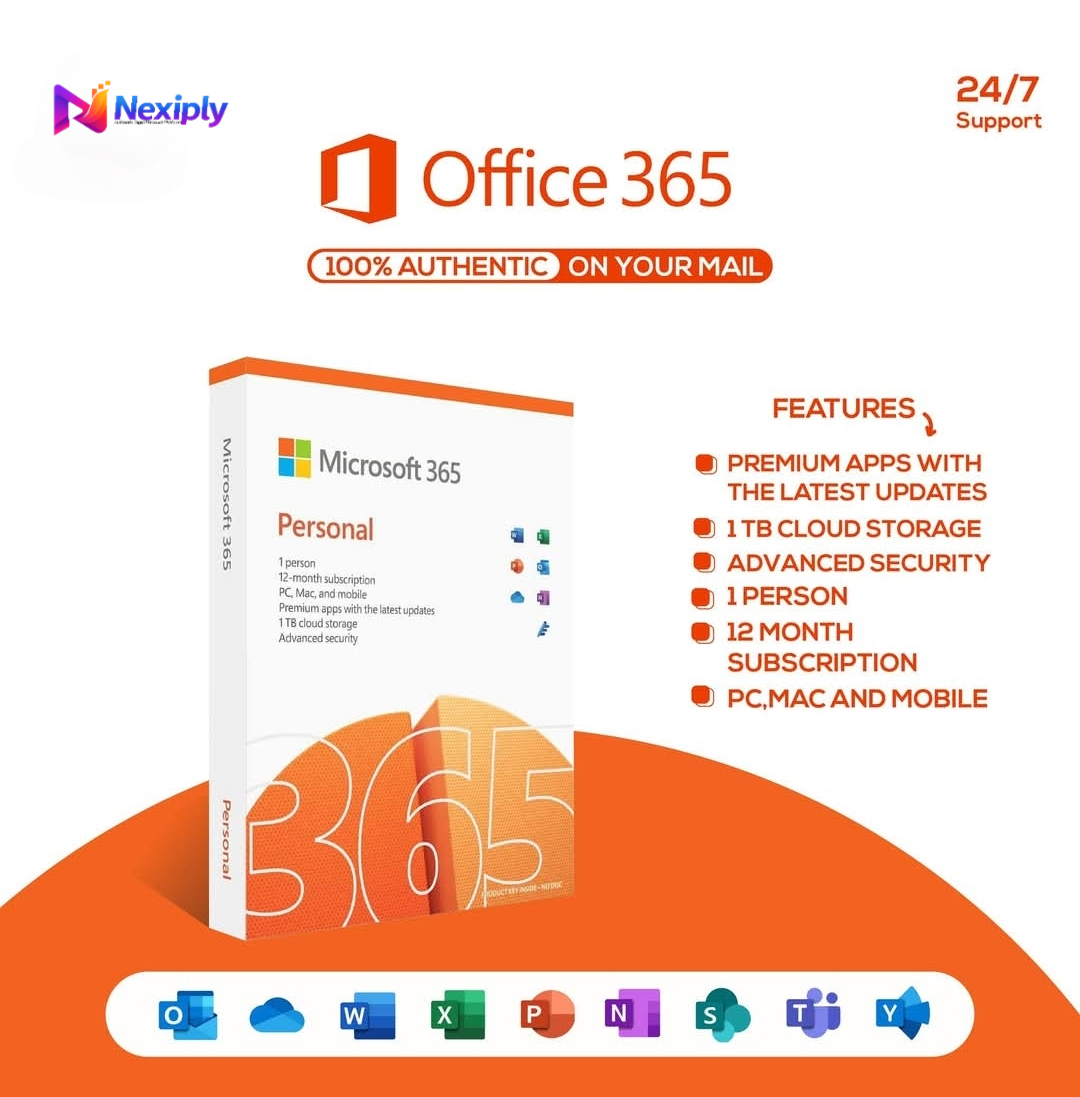 Microsoft Office 365 Premium & Personal 1 Year Subscription – Own Email Activation or Ready ID Login | Genuine License