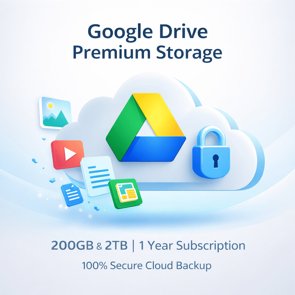 Google Drive Premium Cloud Storage | 200GB & 2TB | Original Subscription
