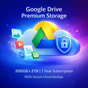 Google Drive Premium Storage Subscription | 200GB & 2TB | 1 Year Validity